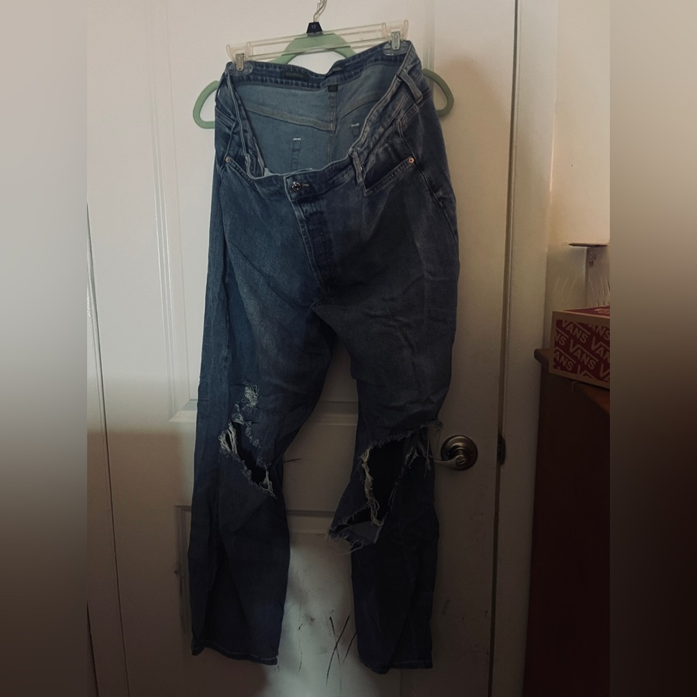 Distressed jeans